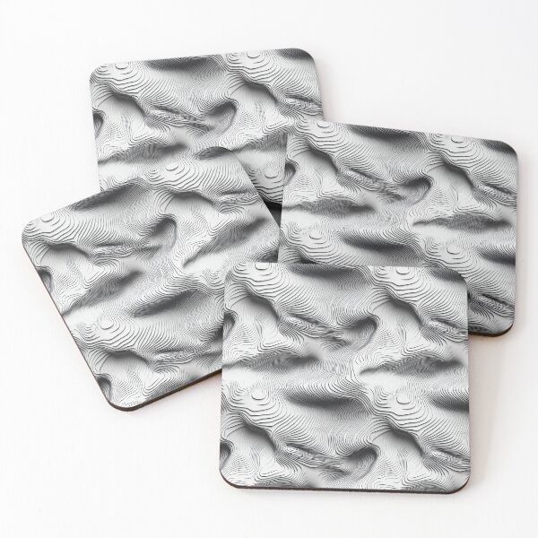 Item preview, Black and White Flowing Lines designed and sold by MidArtForge.