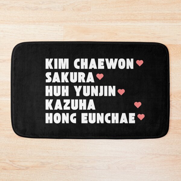 Item preview, LE SSERAFIM with Member Names Kpop Group Design BLACK designed and sold by AJUNICE STUDIO.