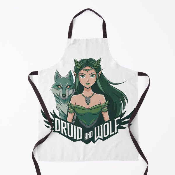 Item preview, Druid With Wolf Mythical Fantasy Style Elf designed and sold by Cr320.