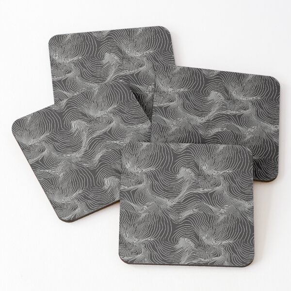 Item preview, Black and White Flowing Lines designed and sold by MidArtForge.