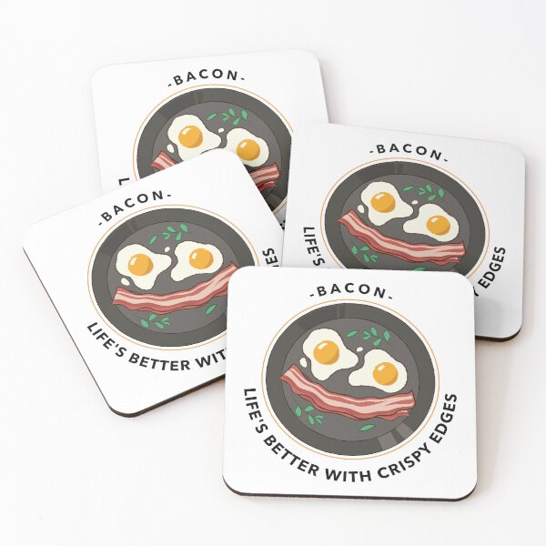 Item preview, Bacon. Life's better with crispy edges designed and sold by FirstTimeTees.