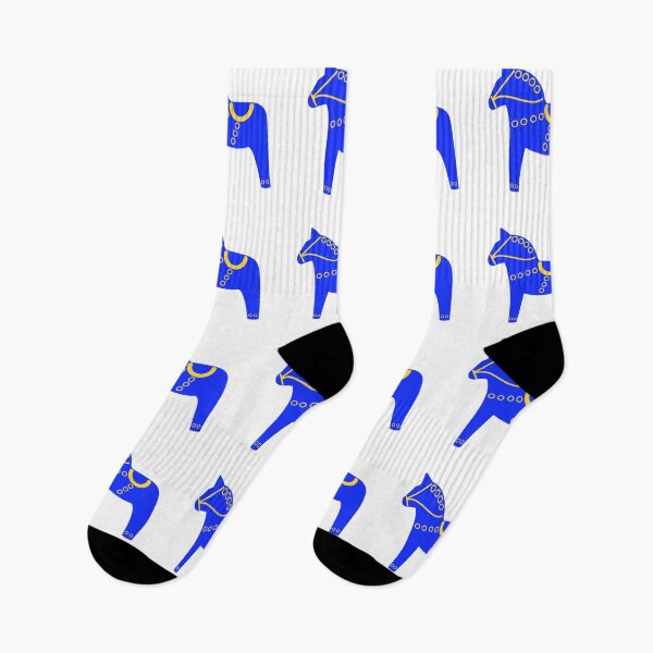 Item preview, Scandinavian folk art -  Dala horse blue designed and sold by mikistudio.