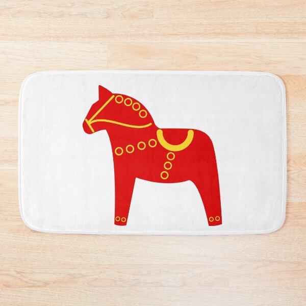 Aperçu de l'œuvre Art populaire scandinave - Cheval de Dala rouge créée et vendue par mikistudio.