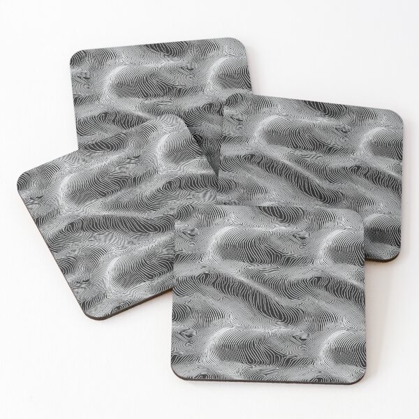 Item preview, Black and White Flowing Lines designed and sold by MidArtForge.
