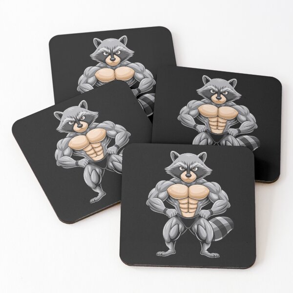 Item preview, Muscular Raccoon In Strong Pose designed and sold by Promoc.
