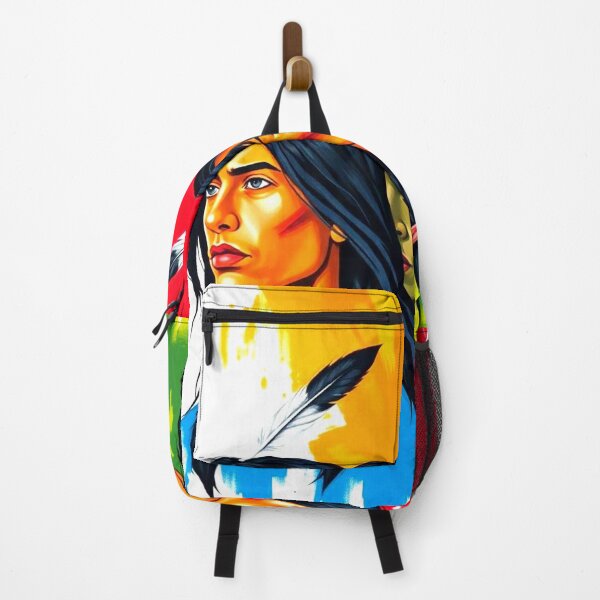 Item preview, "Ancestral Echoes: A Split Canvas of Indigenous Spirit" designed and sold by SJZDesign.