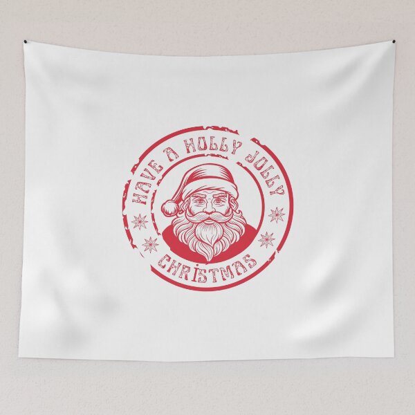 Item preview, holly jolly christmas and santa claus designed and sold by Veryniq.
