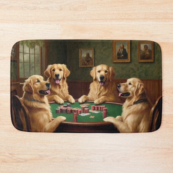 Item preview, Dogs Playing Poker Golden Retriever Retrievers breed Dog Card Game Cards designed and sold by Draculaura2009.