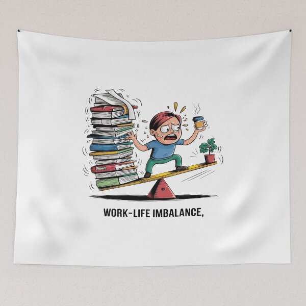 Item preview, Work Life Imbalance designed and sold by Mateusz Majcherek.