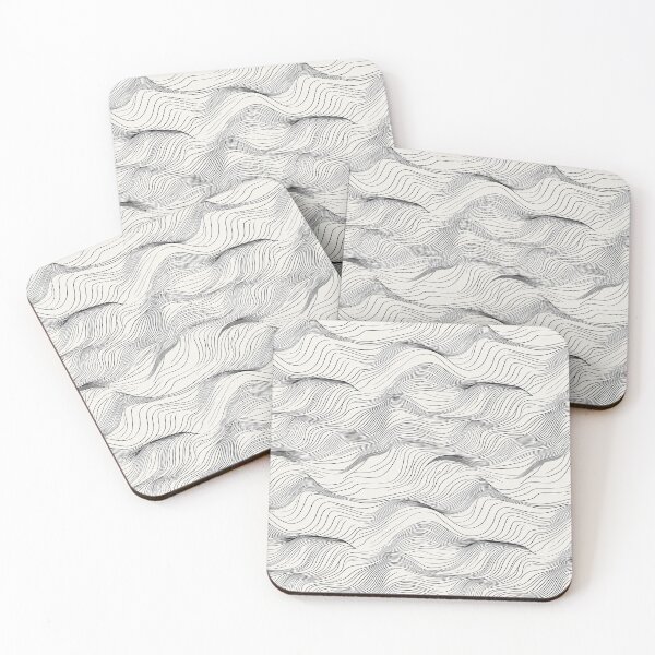 Item preview, Black and White Flowing Lines designed and sold by MidArtForge.