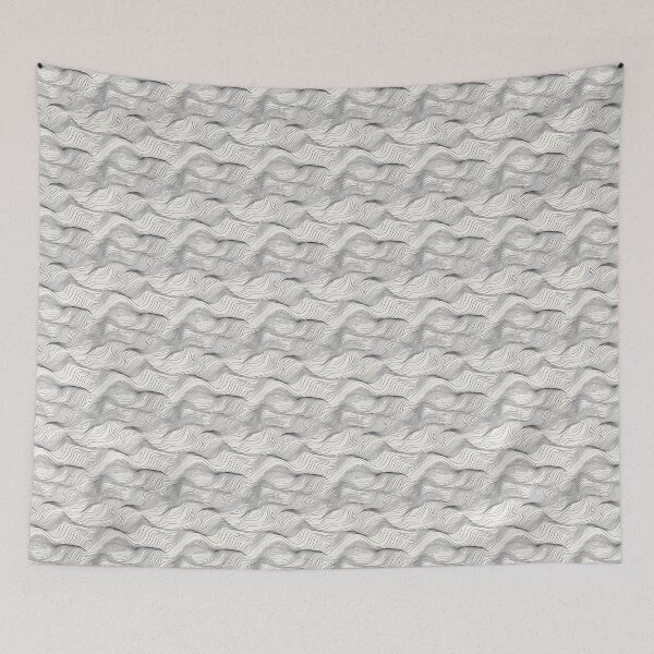 Item preview, Black and White Flowing Lines designed and sold by MidArtForge.
