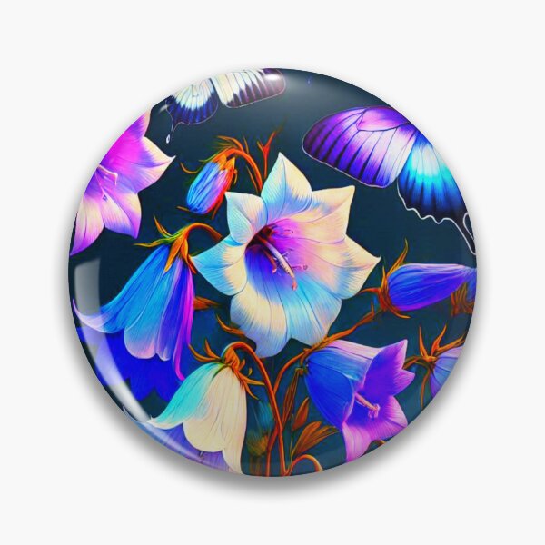 Item preview, Bell flowers with butterflies  designed and sold by Wildlife and marine life.