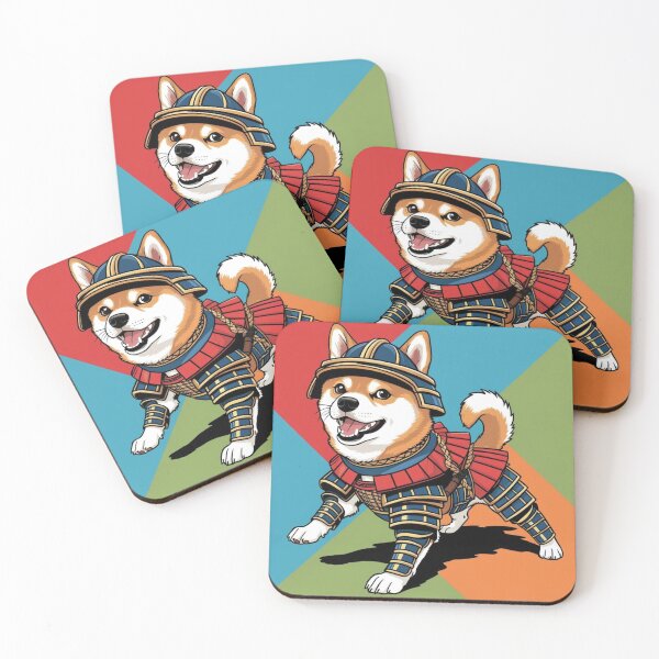 Item preview, Samurai Dog in Armor - Adorable Warrior Dog Art designed and sold by ArtsyWishesShop.