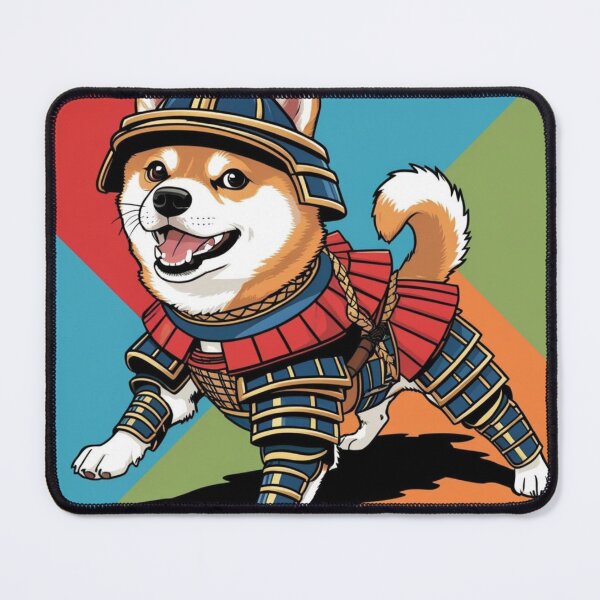 Item preview, Samurai Dog in Armor - Adorable Warrior Dog Art designed and sold by ArtsyWishesShop.