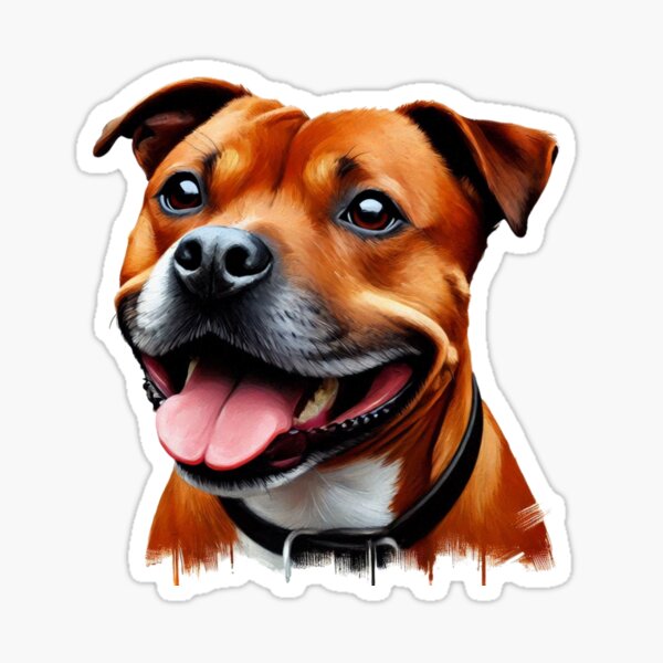 Item preview, Red Staffy Portrait designed and sold by MaedK.