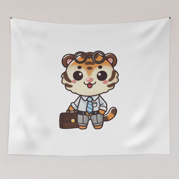 Item preview, Office Tiger with Briefcase designed and sold by PieChocolate.