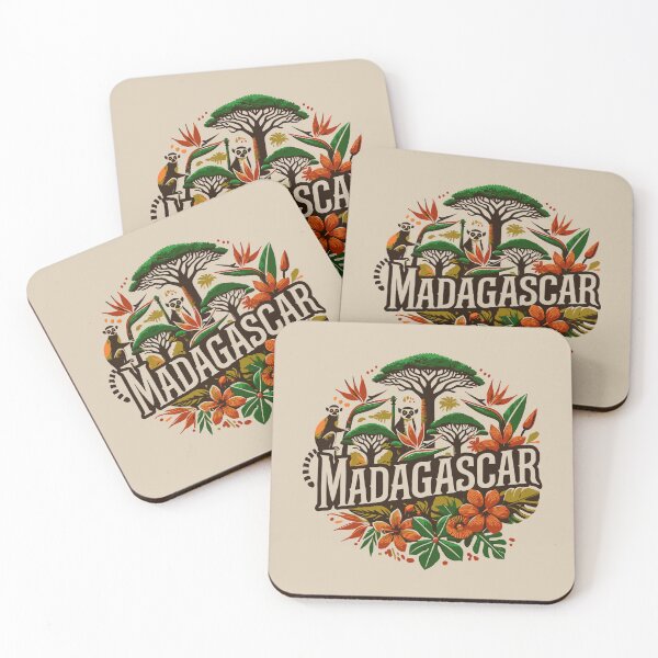 Item preview, MADAGASCAR - Africa - Baobab Trees Tropical Flowers Lemur designed and sold by Darling DeDe.