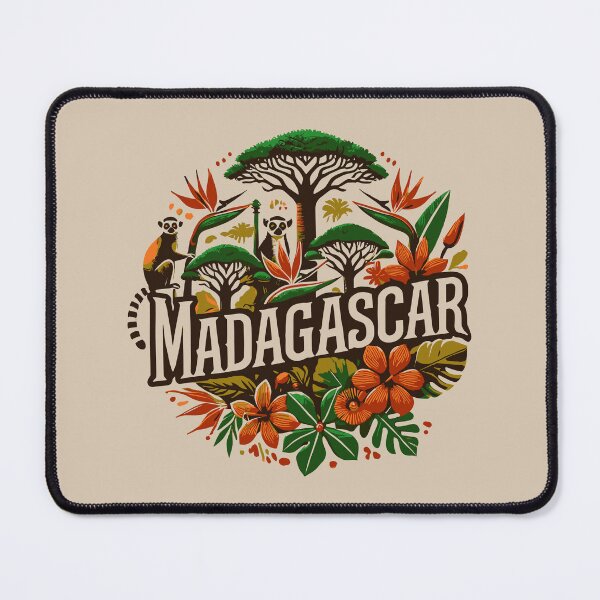 Item preview, MADAGASCAR - Africa - Baobab Trees Tropical Flowers Lemur designed and sold by Darling DeDe.