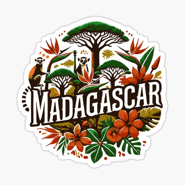 Item preview, MADAGASCAR - Africa - Baobab Trees Tropical Flowers Lemur designed and sold by unconformed.