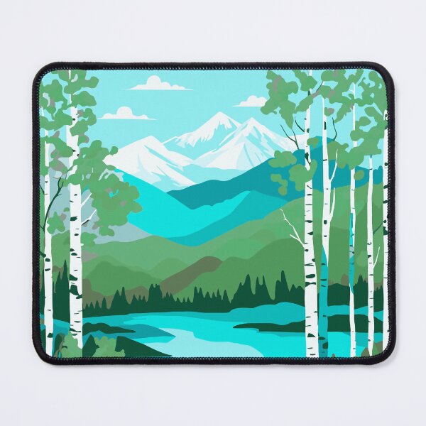 Artikelvorschau, Berglandschaft im Frühling entworfen und verkauft von HappyCanva.