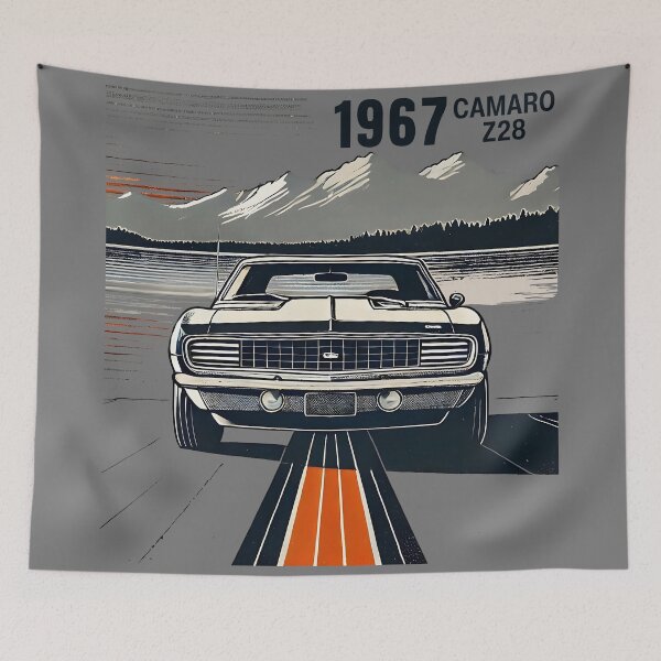Item preview, 1967 Camaro Z28 Muscle Car designed and sold by CreepyCornerArt.