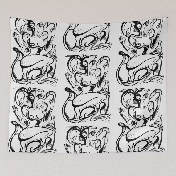 Item preview, Girl pets ink brush designed and sold by Paintbase.