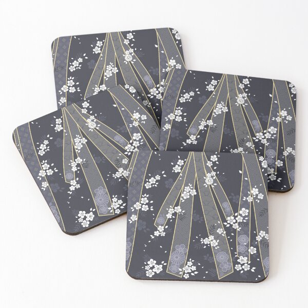 Item preview, Japanese Floral Kimono Pattern Denim designed and sold by urrin DESIGN.