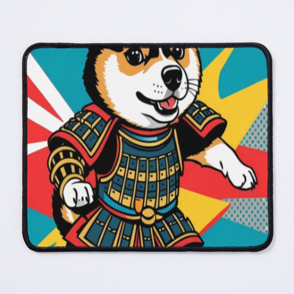 Item preview, Samurai Dog in Armor - Adorable Warrior Dog Art designed and sold by ArtsyWishesShop.