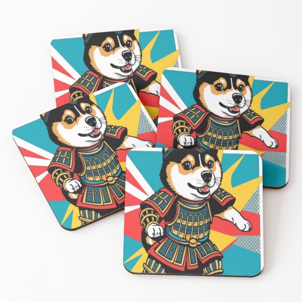 Item preview, Samurai Dog in Armor - Adorable Warrior Dog Art designed and sold by ArtsyWishesShop.