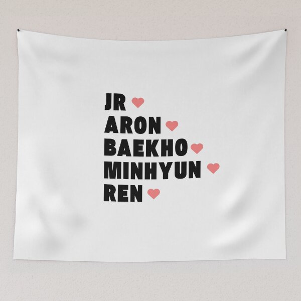 Item preview, NU’EST with Member Names Kpop Group Design  designed and sold by AJUNICE STUDIO.