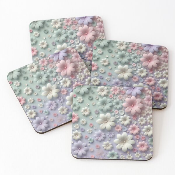 Item preview, Flowers multi coloured pattern  designed and sold by GingaDesigns.