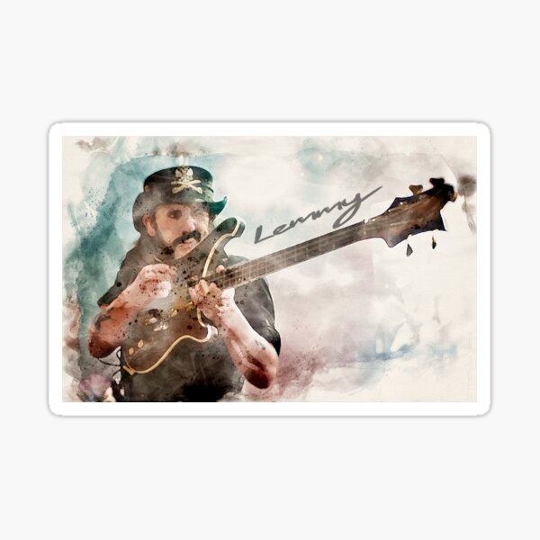 Item preview, Lemmy Kilmister - Motorhead - Acuarela designed and sold by curseofkazar.