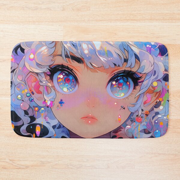 Item preview, Iridescent Pastel Eyes Anime Girl designed and sold by bubblegoth.