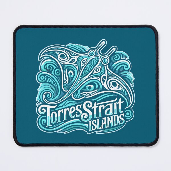 Item preview, TORRES STRAIT ISLANDS - Manta Ray - Beach Waves - Blue designed and sold by Darling DeDe.