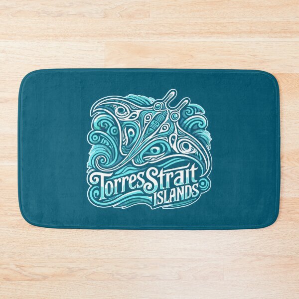 Item preview, TORRES STRAIT ISLANDS - Manta Ray - Beach Waves - Blue designed and sold by Darling DeDe.