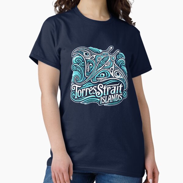 Item preview, TORRES STRAIT ISLANDS - Manta Ray - Beach Waves - Blue designed and sold by unconformed.