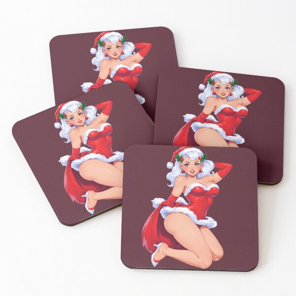 Item preview, Cute Christmas Anime Girl in Santa Look – Festive Art for Anime Fans designed and sold by HolaJosephina.