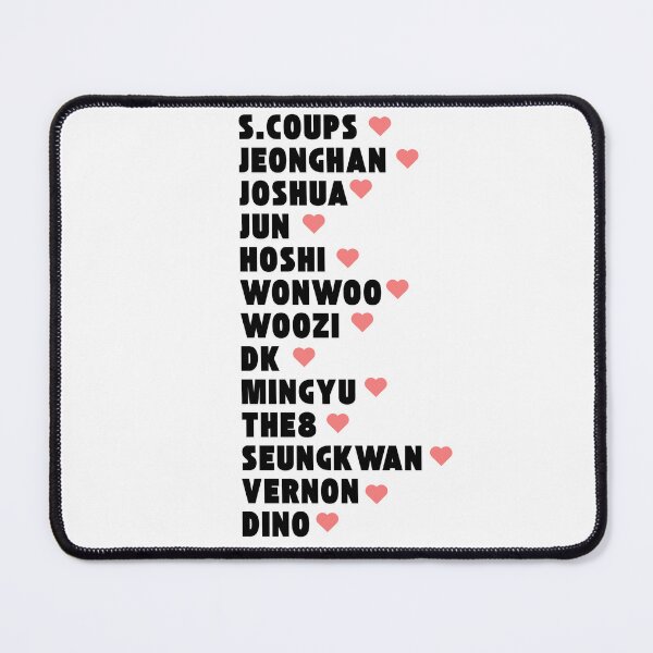 Item preview, SEVENTEEN with Member Names Kpop Group Design  designed and sold by AJUNICE STUDIO.