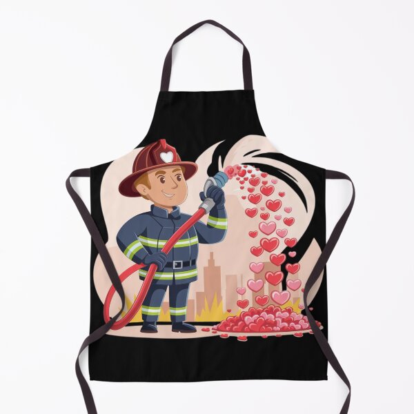 Item preview, Valentine's Day Firefighter designed and sold by ladyindigital.