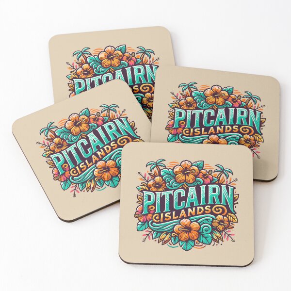Item preview, PITCAIRN ISLANDS - Tropical Hibiscus Flowers - Tribal Art designed and sold by Darling DeDe.