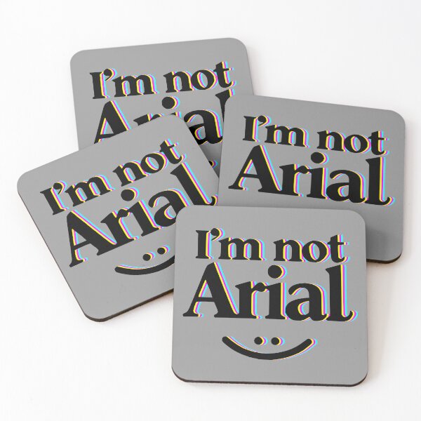 Item preview, I'm Not Arial - Typography Humor designed and sold by 2Blue-Dots.