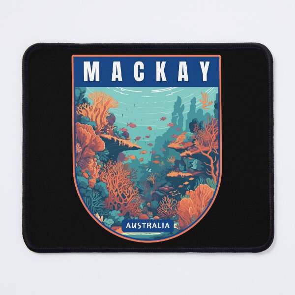 Item preview, Mackay in Queensland Australia - Great Barrier Reef - Art Travel Badge designed and sold by MaateoDesign.
