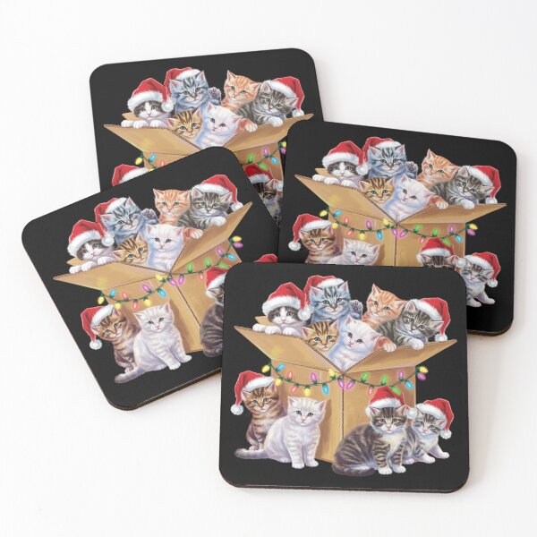 Item preview, Adorable Christmas Kitten in Santa Hats – Perfect for Cat Lovers designed and sold by TiaraHans.