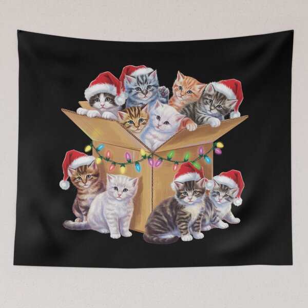 Item preview, Adorable Christmas Kitten in Santa Hats – Perfect for Cat Lovers designed and sold by TiaraHans.