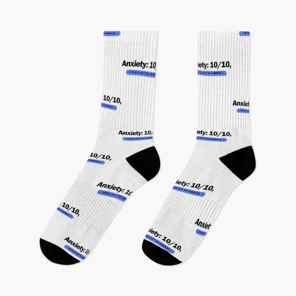 Item preview, Anxiety: 10/10, Would Not Recommend. Black and Blue. designed and sold by TalitaArte.