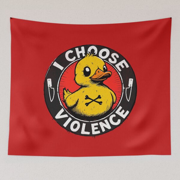 Item preview, I choose violence - Funny duck designed and sold by AwesomeBeyondLimits.
