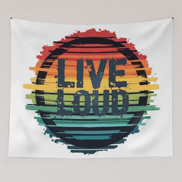 Item preview, Live Loud vintage retro design, artwork, live loud, designed and sold by X-ecute.