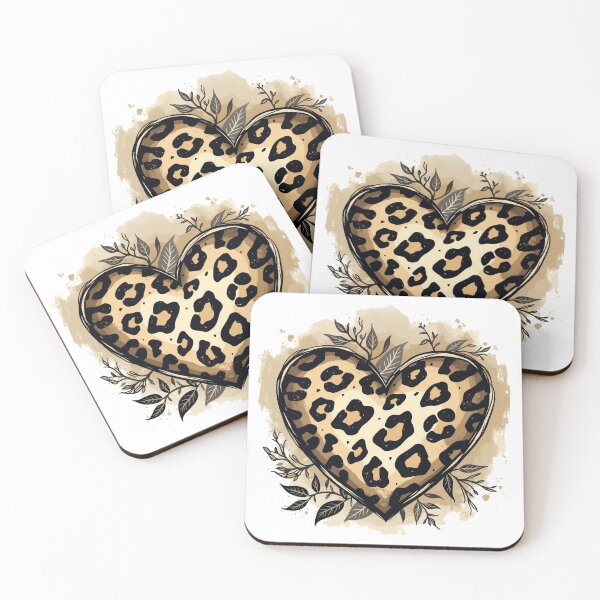 Item preview, heart with a leopard print pattern designed and sold by jkrphoto.