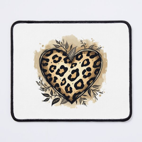 Item preview, heart with a leopard print pattern designed and sold by jkrphoto.