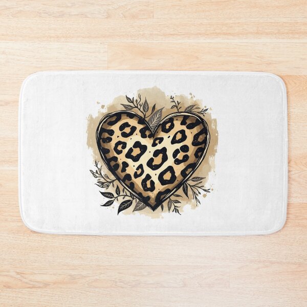Item preview, heart with a leopard print pattern designed and sold by jkrphoto.